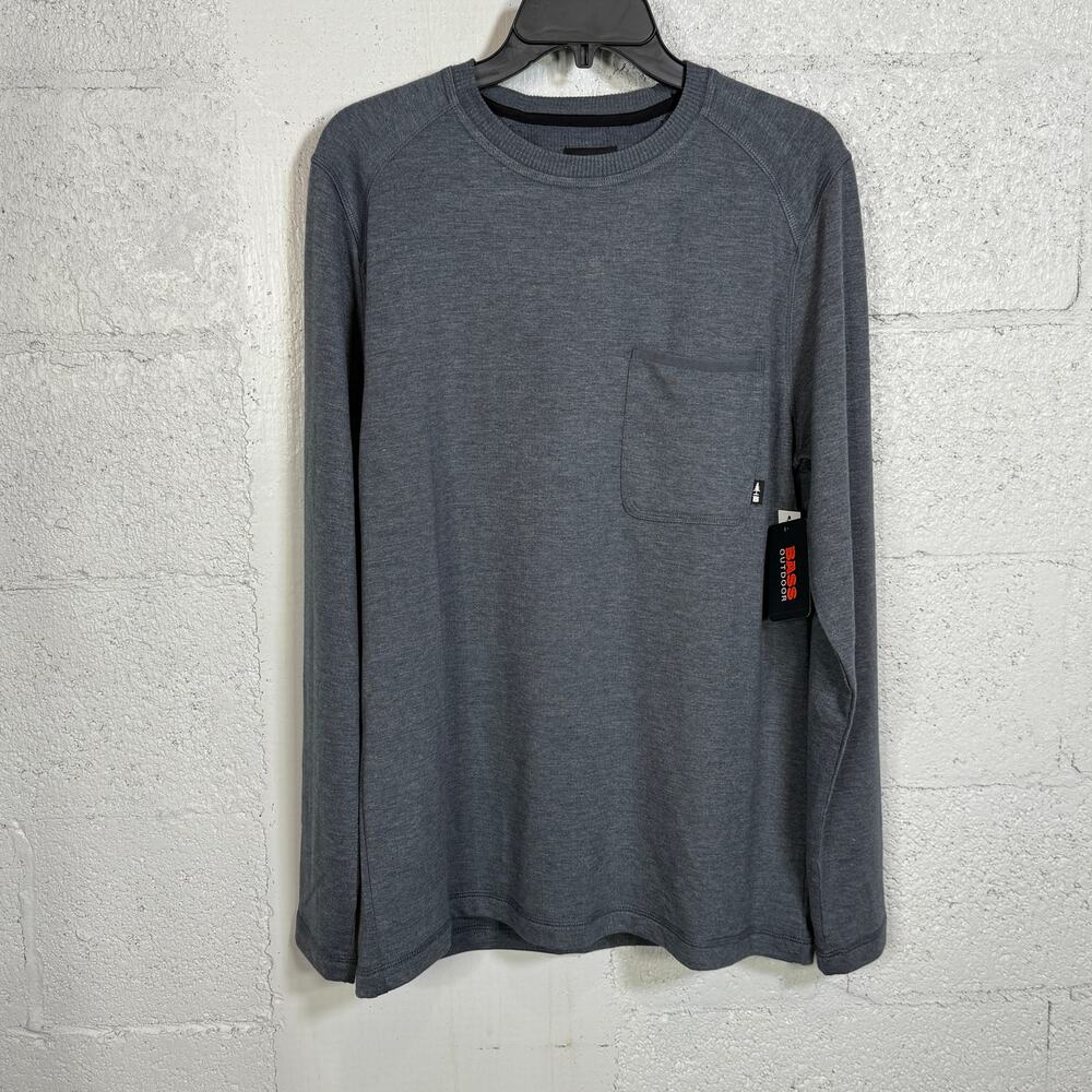 Bass Outdoor Men's Long-Sleeve Ribbed T-Shirt - Caviar Medium $49